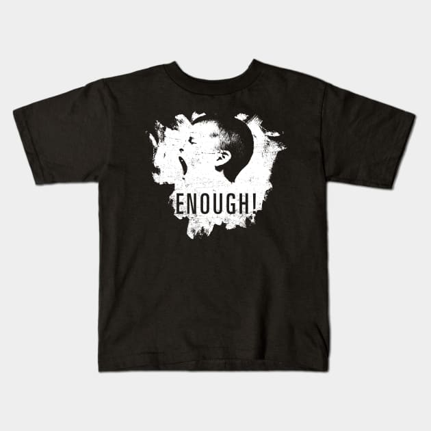 ENOUGH! Screaming Child Paint Splatter Kids T-Shirt by ClothedCircuit